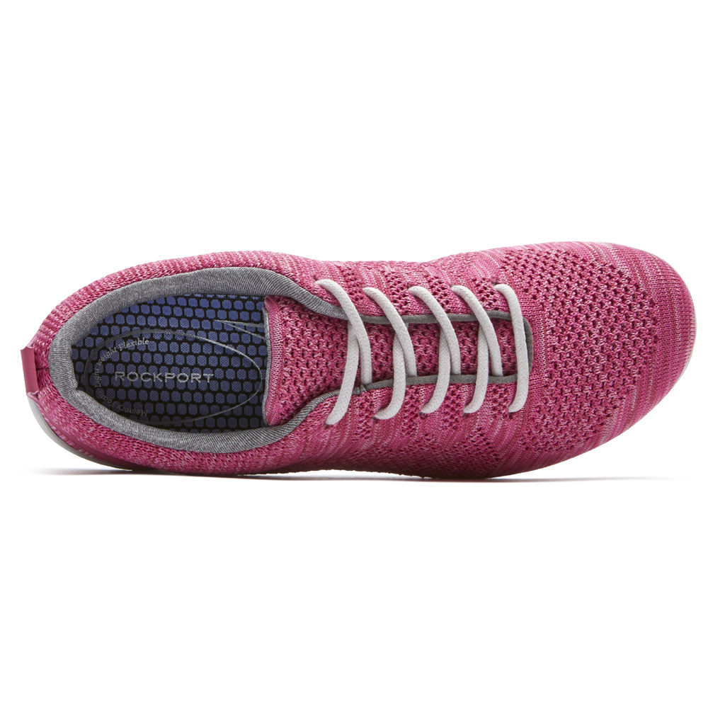 Rockport Womens Raelyn Knit Tie - Sneakers Pink - OKH019745